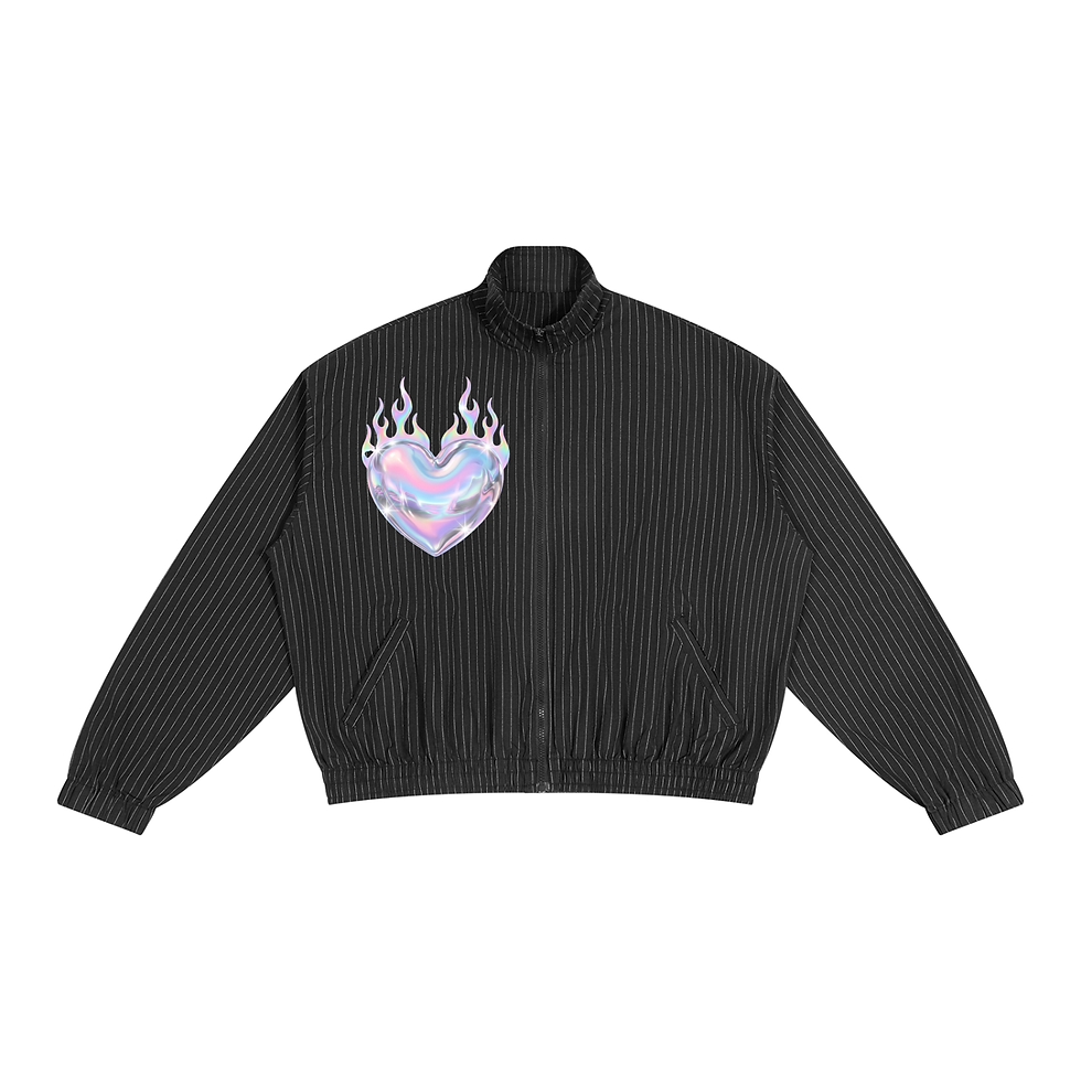 Thumbnail: Unisex Striped Full-Zip Track Jacket