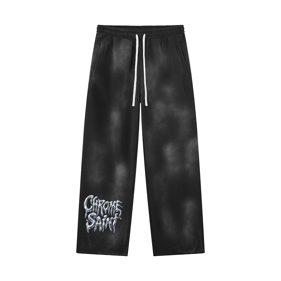 Thumbnail: CHROME SAINT Unisex Sunfade Wide Leg Fleece Sweatpants