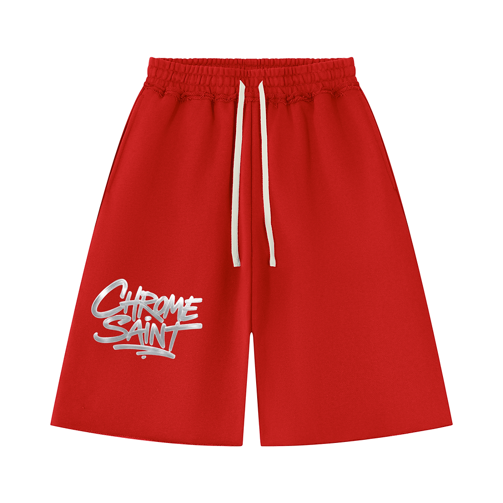 Thumbnail: CHROME SAINT Unisex Heavyweight Raw Edge Shorts