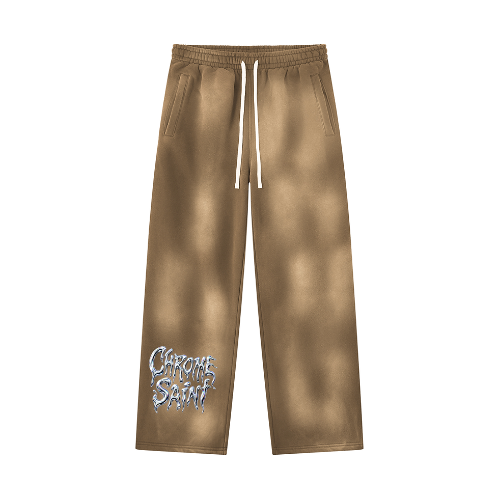 Thumbnail: CHROME SAINT Unisex Sunfade Wide Leg Fleece Sweatpants