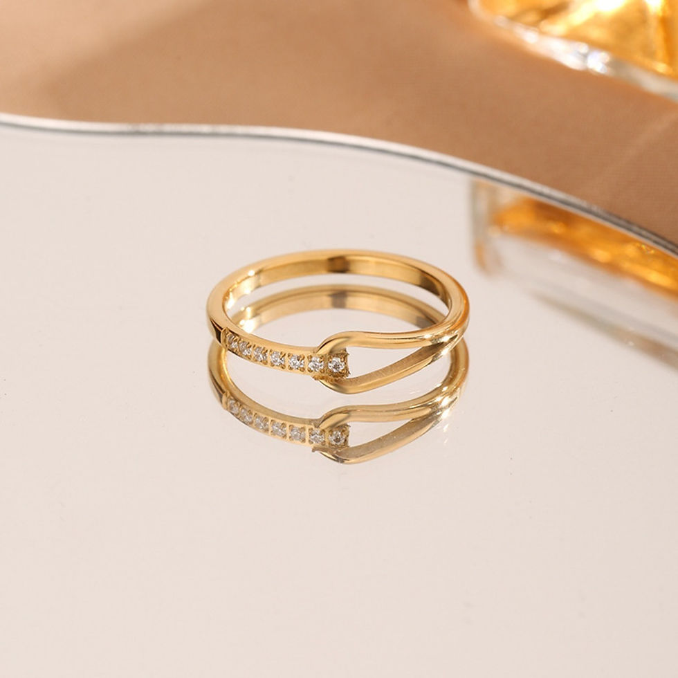 Thumbnail: Elvéria Open Crystal Ring