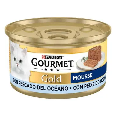 Purina Gourmet Gold Mousse Pescado del Océano 24x85gr