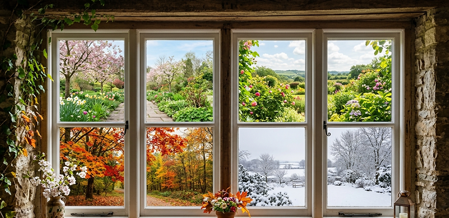 summer, winter, and rainy seasons