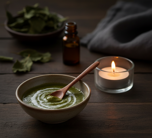 Neem yogurt Ayurvedic scalp purifying hair mask