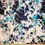 Thumbnail: Navy/Teal/White Poly/Lycra Blend Abstract Blotch Print Satin