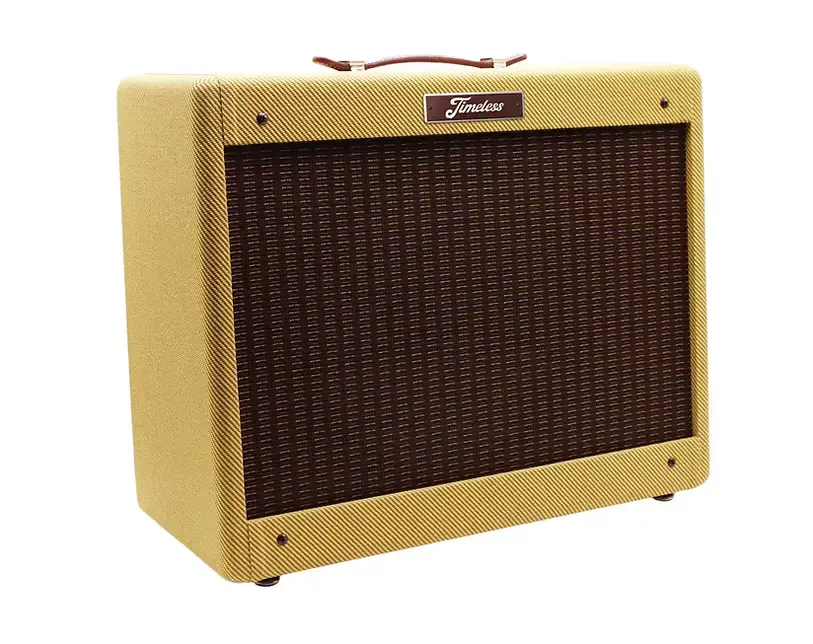 A Fender guitar amplifier is featured, emphasizing its classic look and functionality.