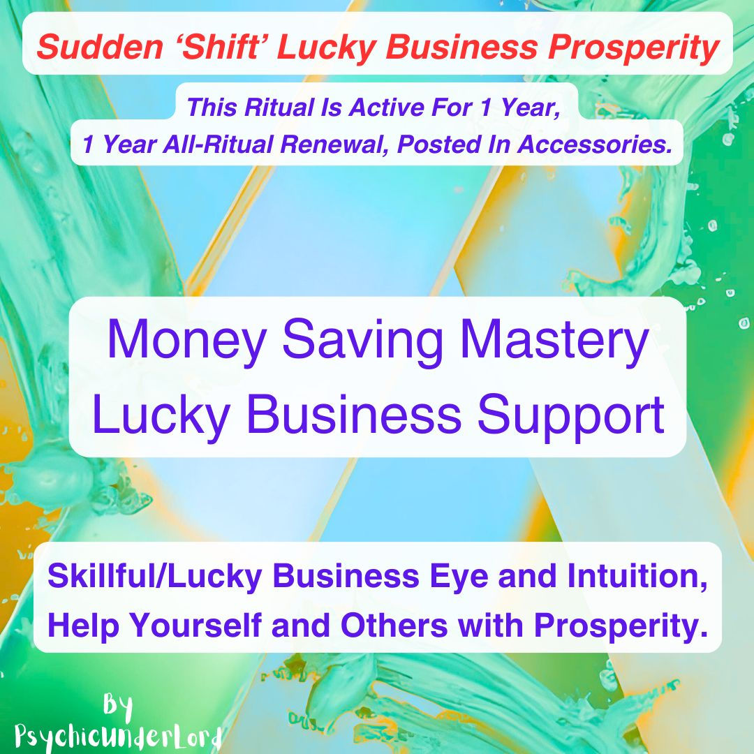 Money Saving Mastery, Lucky Business Support Ritual