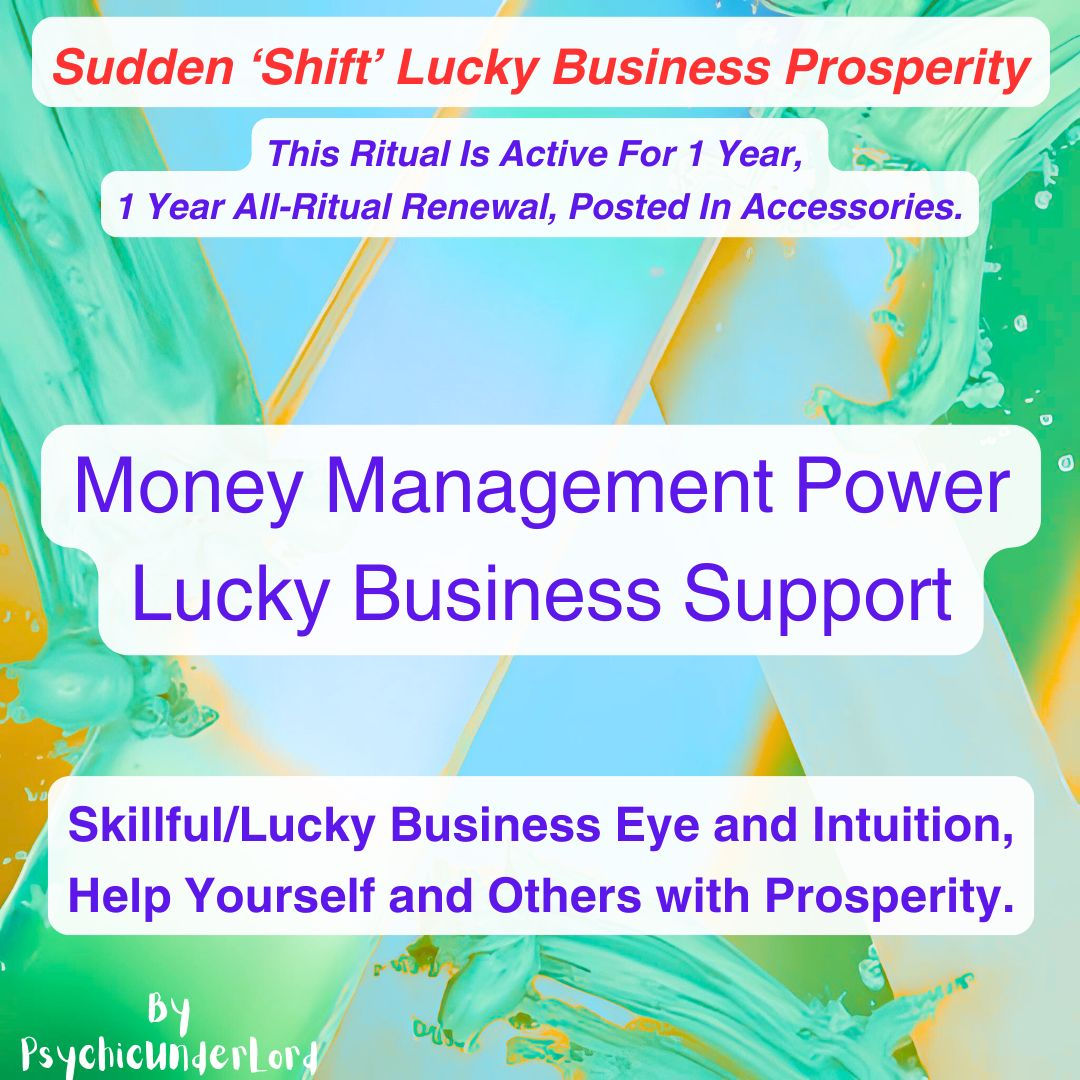 Money Management Power, Lucky Business Support Ritual