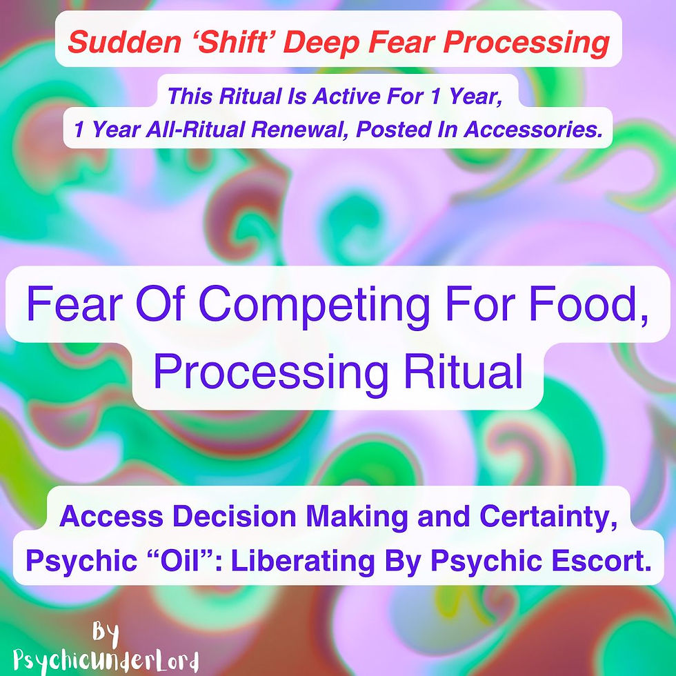 Thumbnail: Fear Of Competing For Food, Processing Ritual