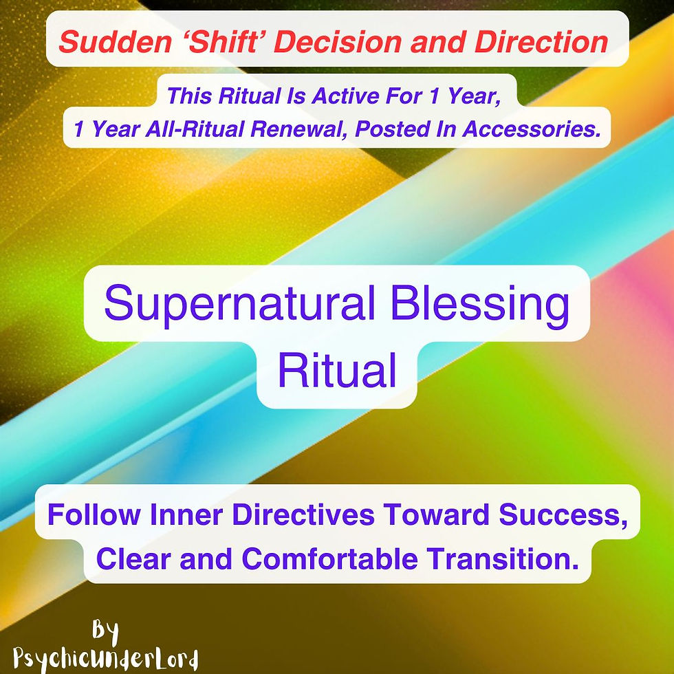 Thumbnail: Supernatural Blessing Belief, Decision and Direction Ritual