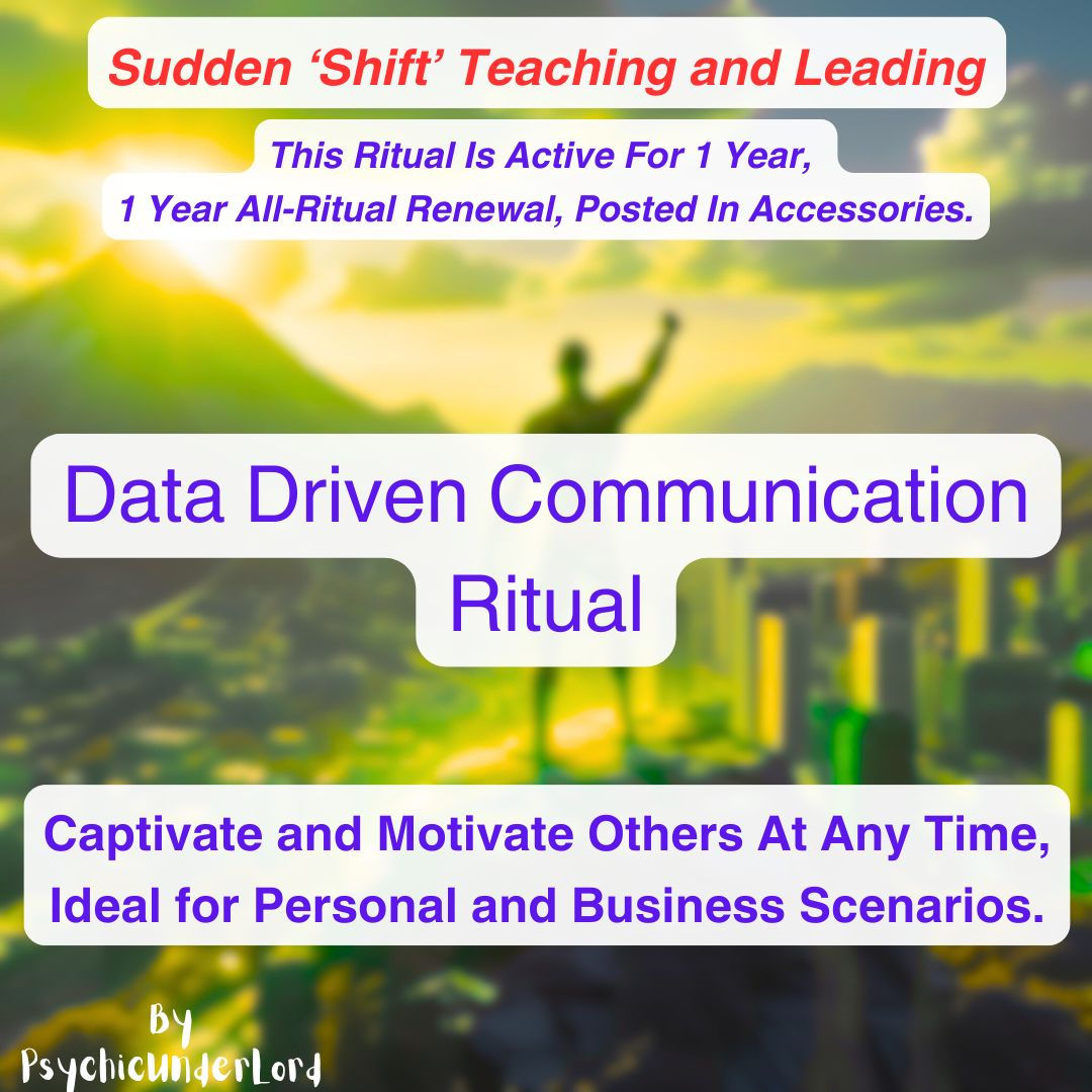 Data Driven Communication, Teaching and Leading Ritual