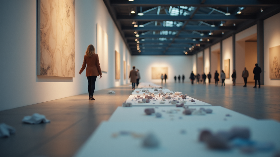 Eye-level view of an inspiring art installation