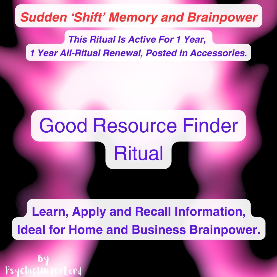 Locate Good New Resources, Memory and Brainpower Ritual