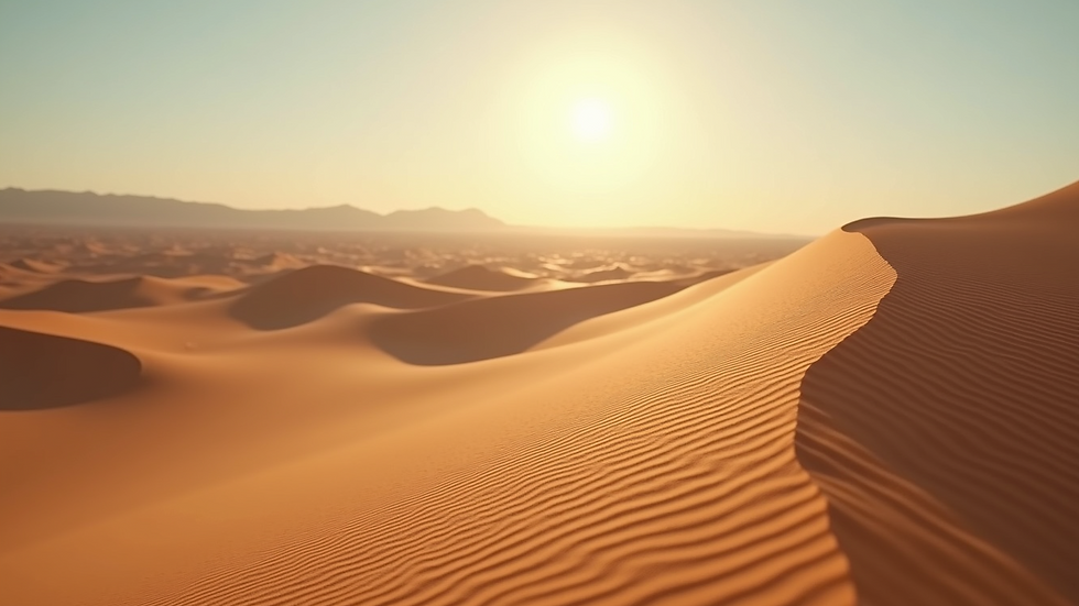 High angle view of a vast desert landscape