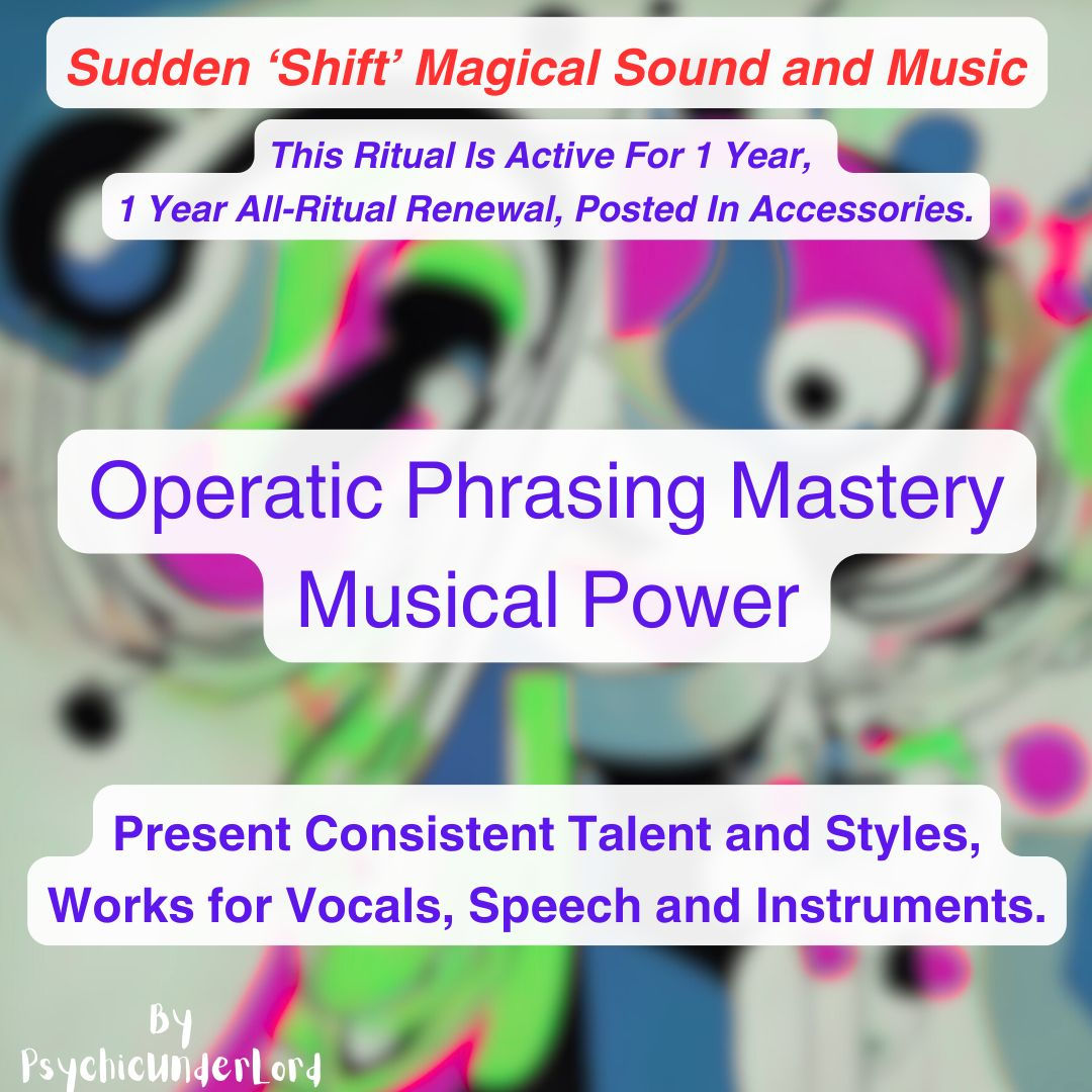 Operatic Phrasing Mastery, Live Performance Support Ritual