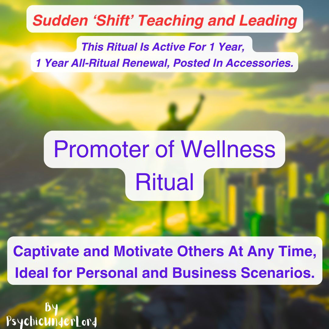 Promoter of Wellness, Teaching and Leading Ritual