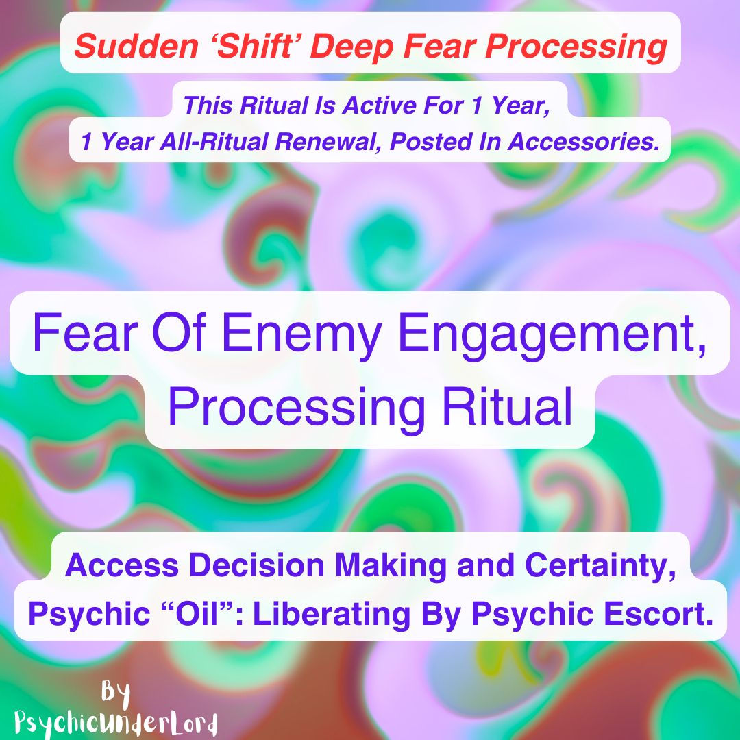 Fear Of Enemy Engagement (confrontation or truth telling), Processing Ritual