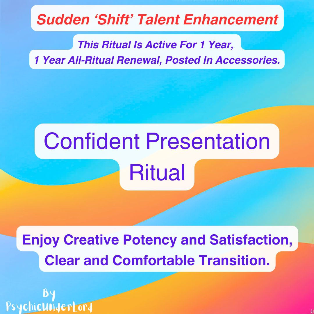 Confident Presentation, Speech and Vocal Expression Ritual