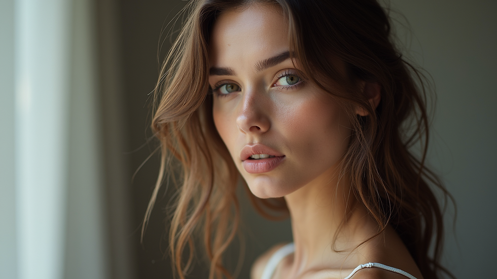 Eye-level view of a modeling portfolio with diverse photographs