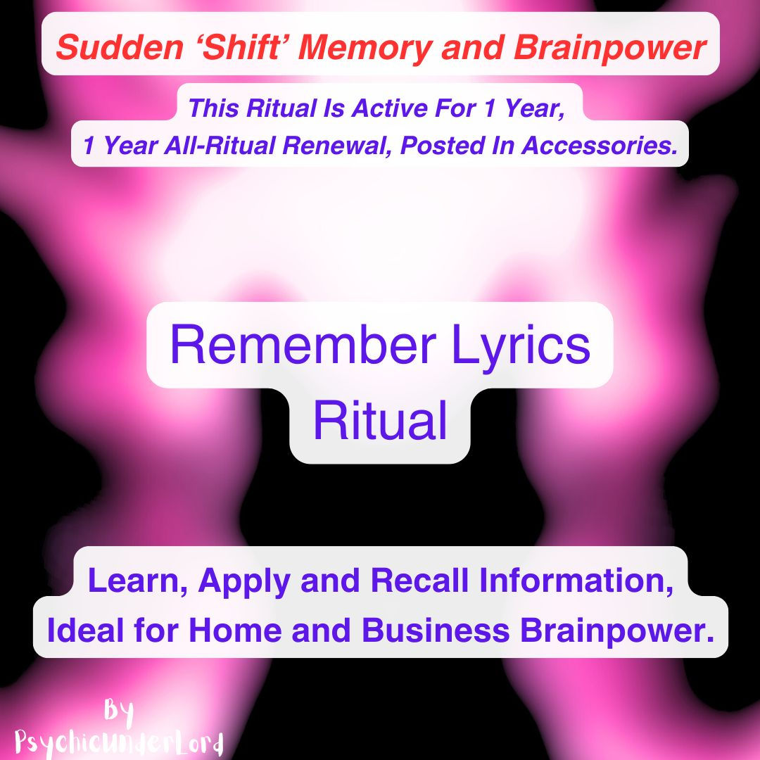 Remember Song Lyrics, Memory and Brainpower Ritual