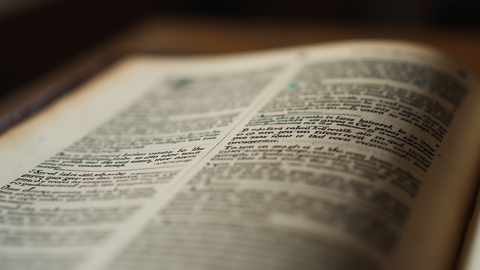 Close-up view of a Septuagint manuscript page