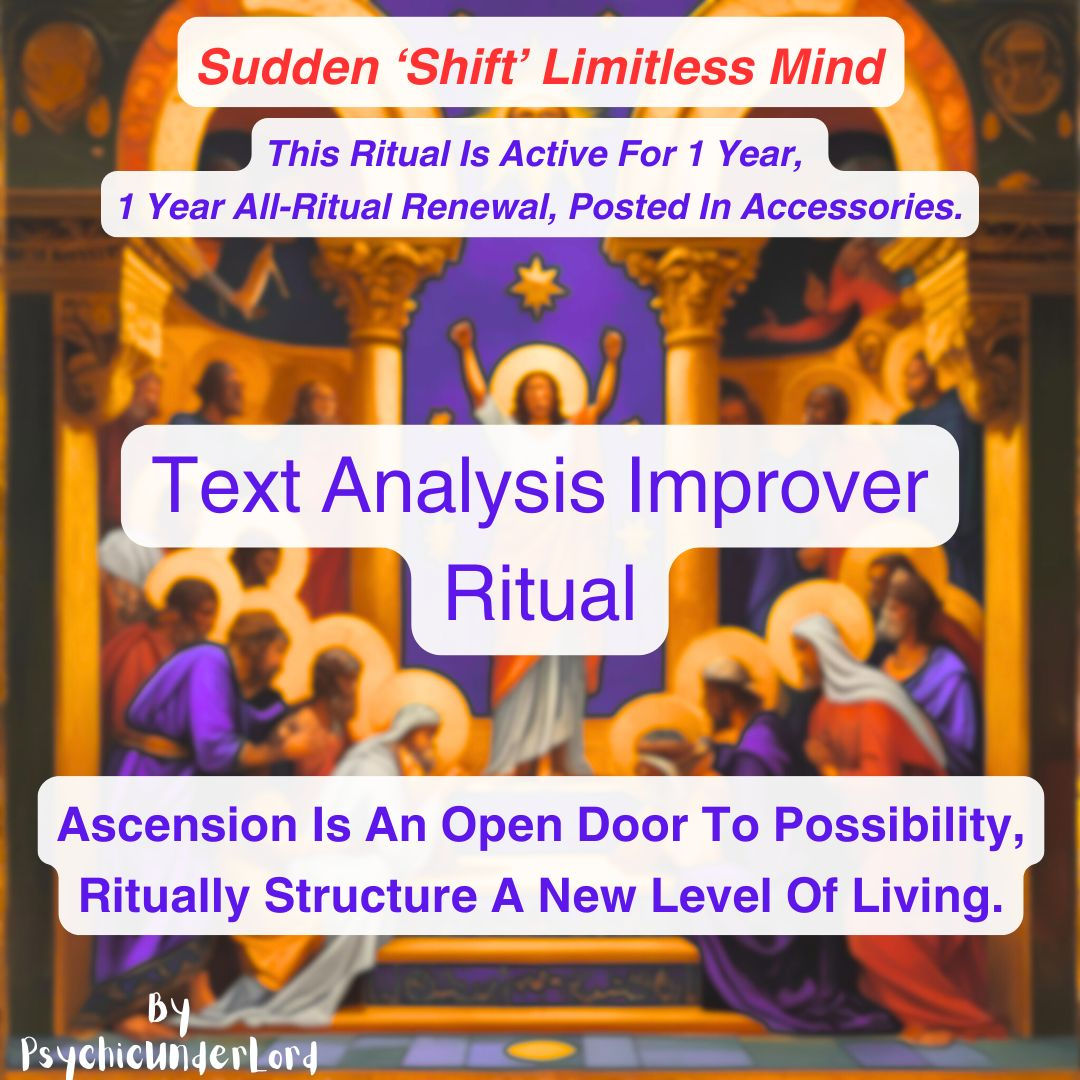 Text-Written Analysis Talent, Mental Brainpower Ritual