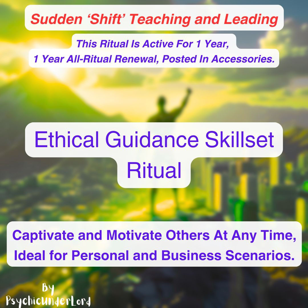 Ethical Guidance Skillset, Teaching and Leading Ritual