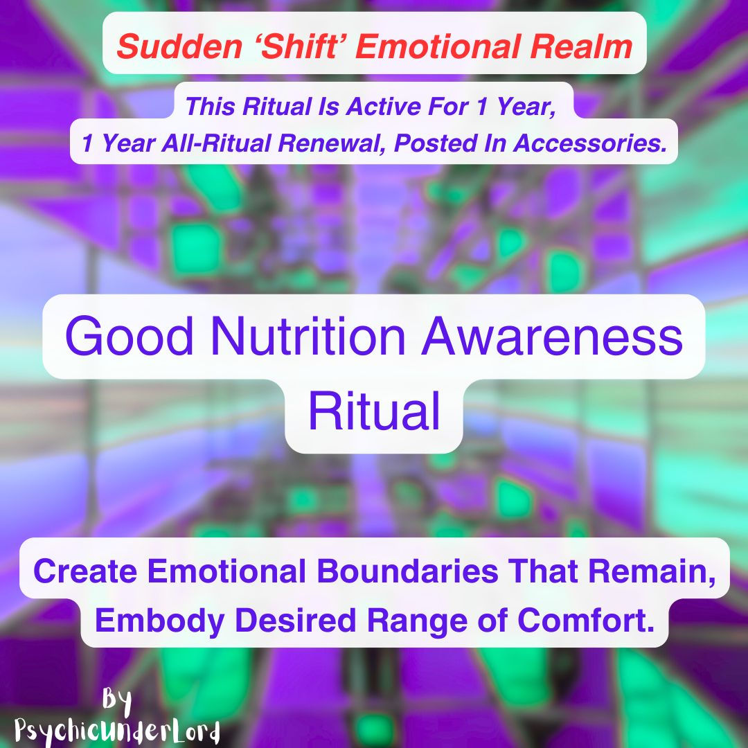 Good Nutrition Awareness, Personal Expressions Ritual