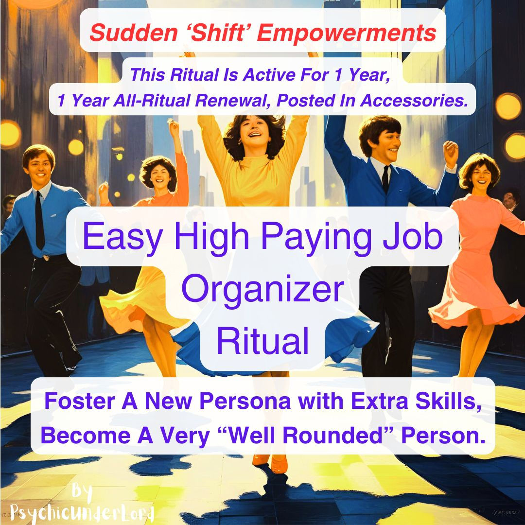 Easy High Paying Job Organizer, Personal Empowerment Ritual