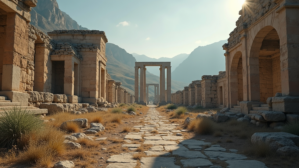 Eye-level view of an ancient ruin symbolizing the weight of fate and legacy