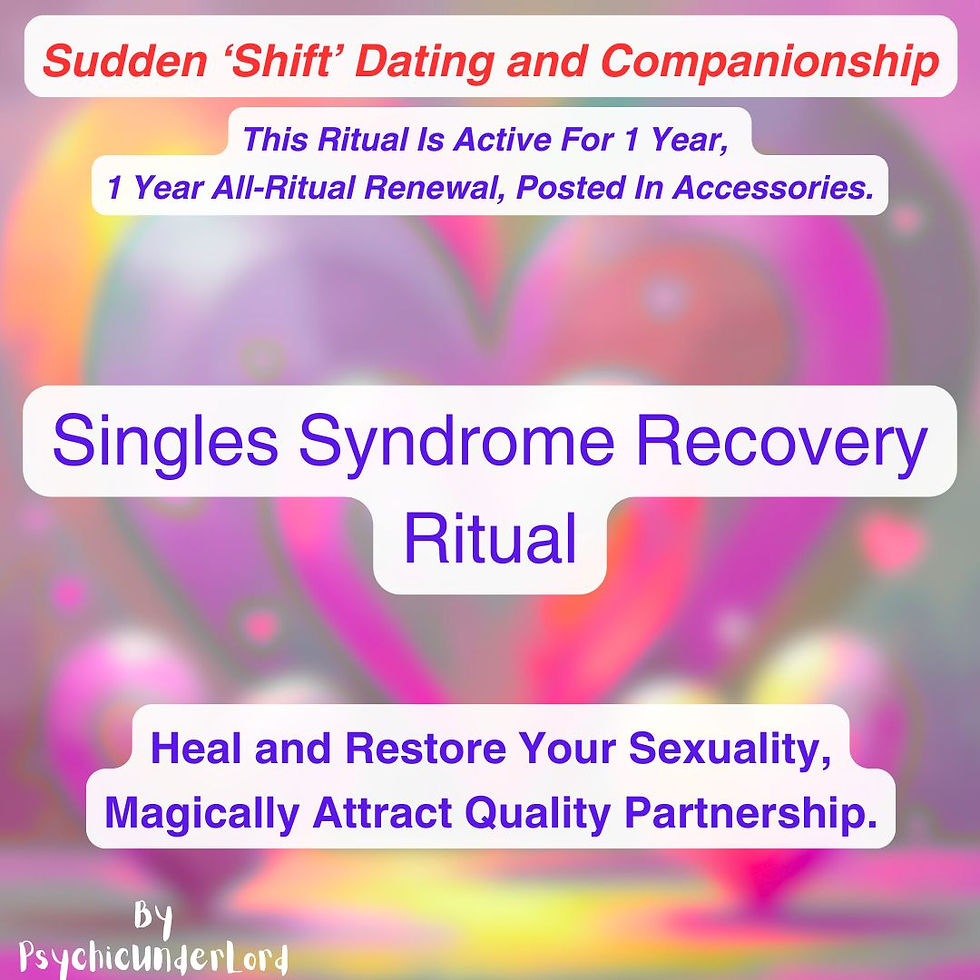 Thumbnail: Singles' Syndrome Recovery, Dating and Companionship Ritual
