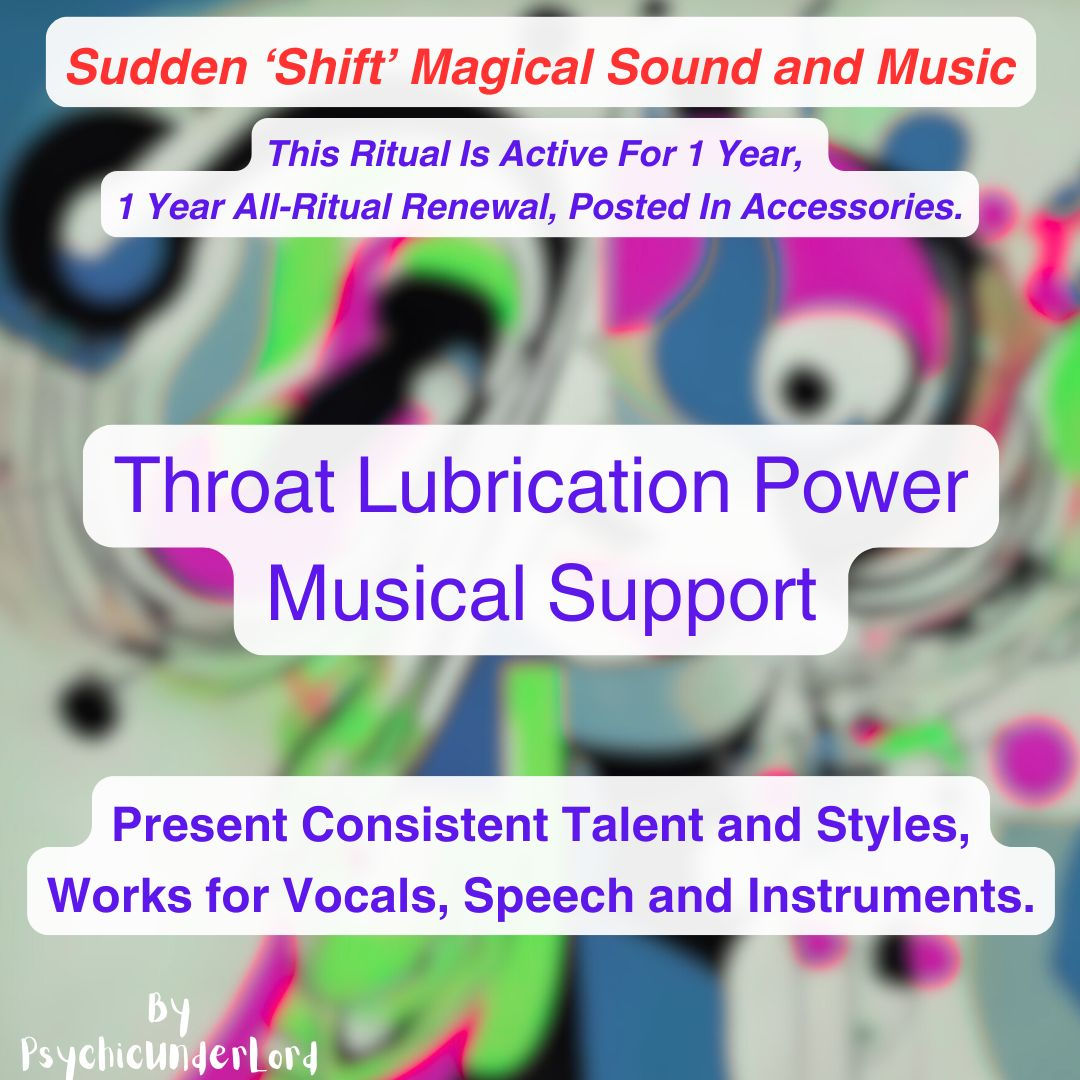 Throat Lubrication Spell For Singers, Live Performance Support Ritual