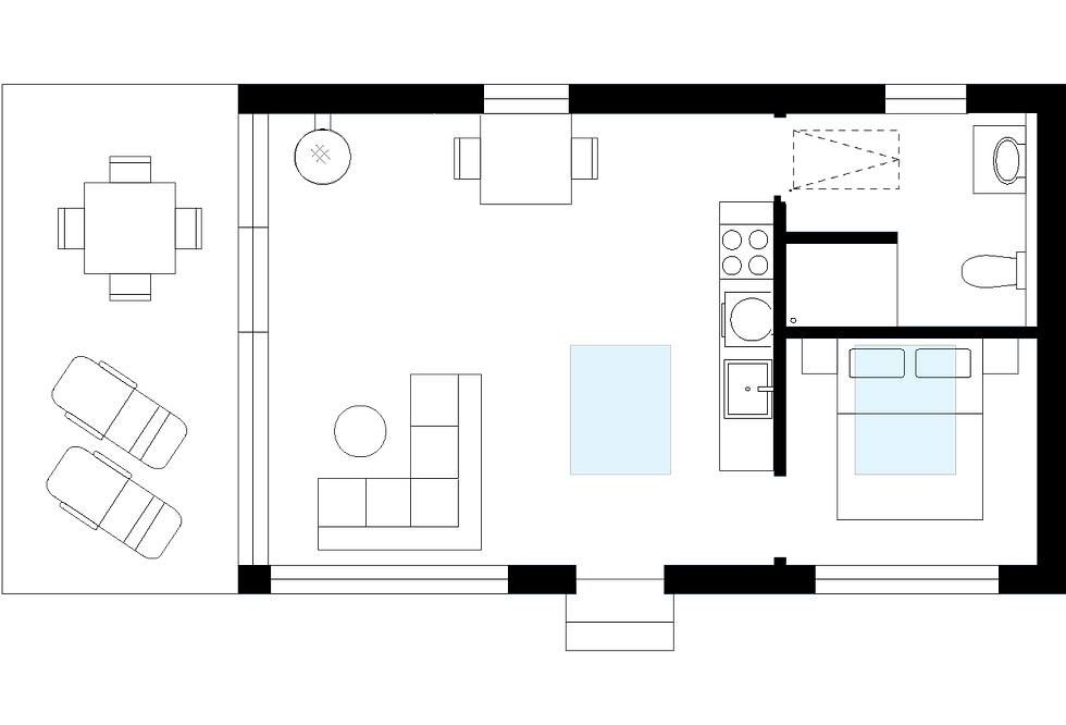 Bauplan der Naturraum Lodges in der Größe medium