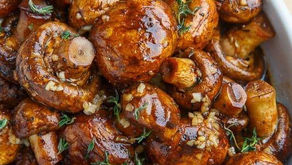 Balsamic Soy Roasted Garlic Mushrooms