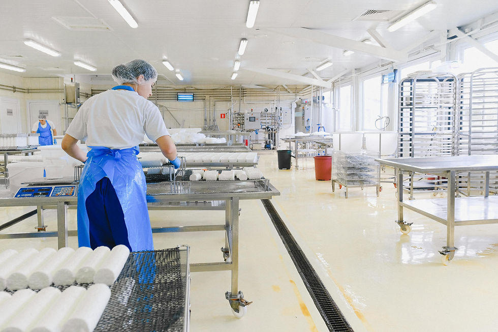 Wet or slippery factory floor
