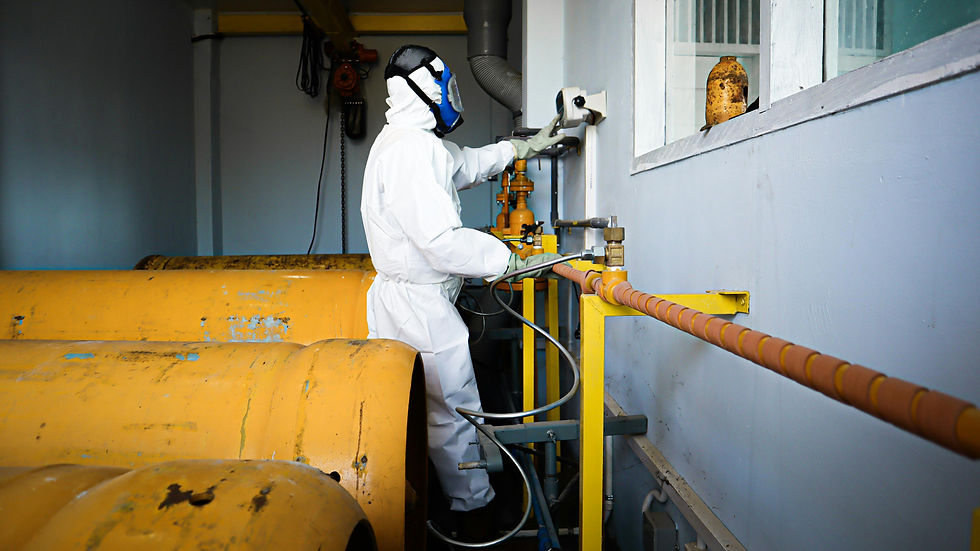 Hazard labels or GHS signage on chemical containers