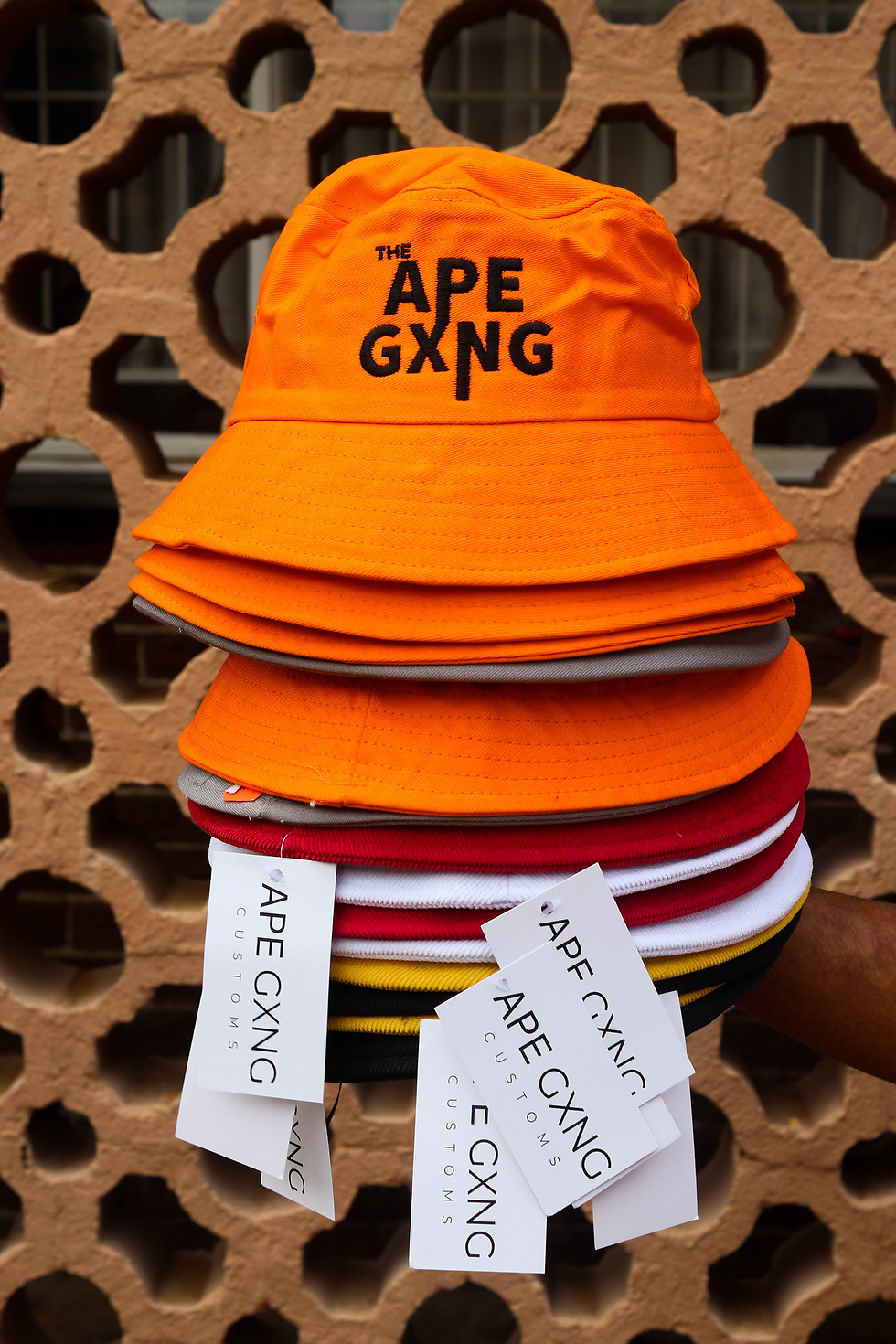 Thumbnail: Ape Gxng Hood-rag Embroidered Bucket Hats