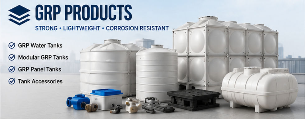 Buy GRP industrial products like water tanks and panels.