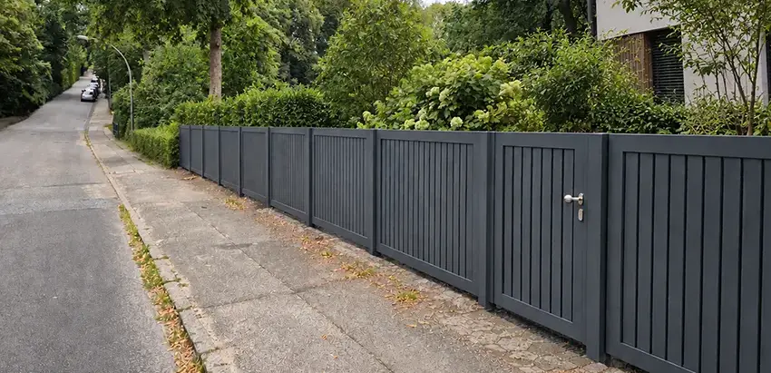 Zaun mit Steigung