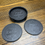 Thumbnail: Round Leather Coaster Set