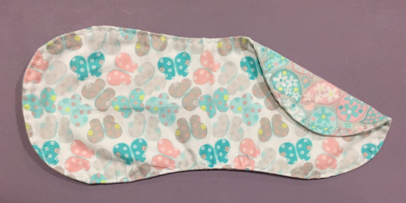 Butterflies with Paisley Burp Cloth