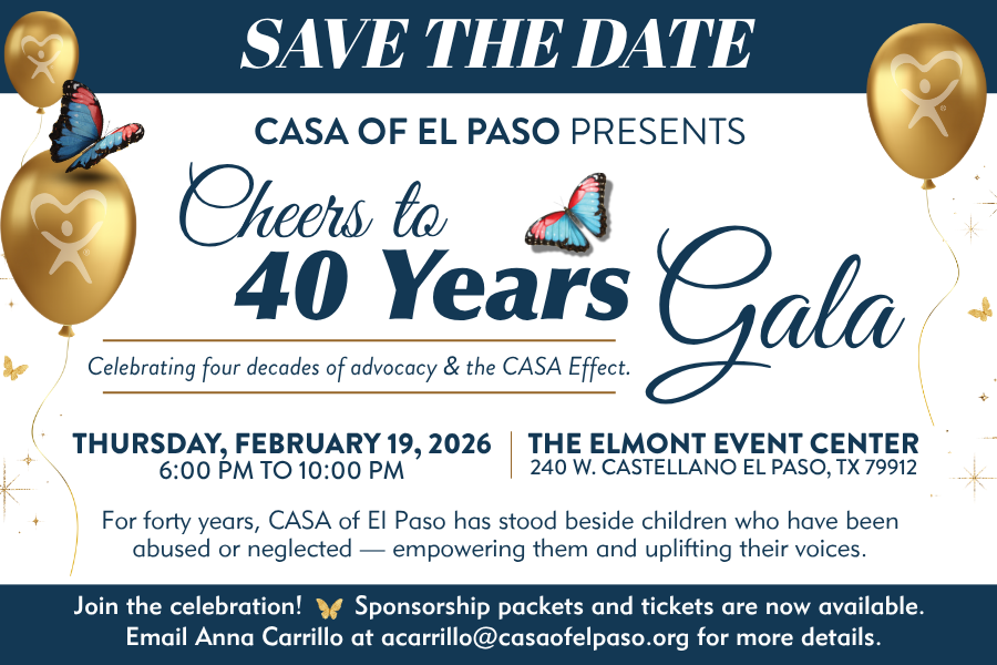 CASA of El Paso Celebrates 40 Years of Advocacy with “Cheers to 40 Years” Gala