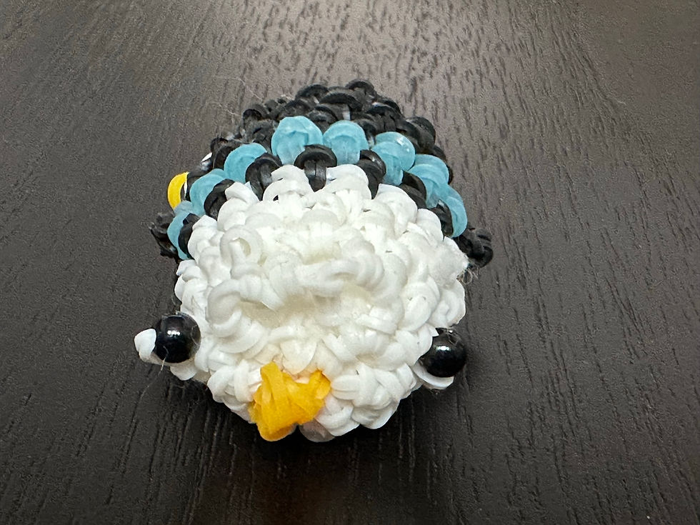 Rubberband Keychain - Penguin
