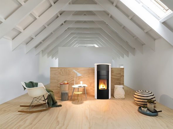 Stove in a sitting room