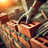 DALL·E 2025-02-11 11.42.30 - A construction scene showing a worker's gloved hand carefully