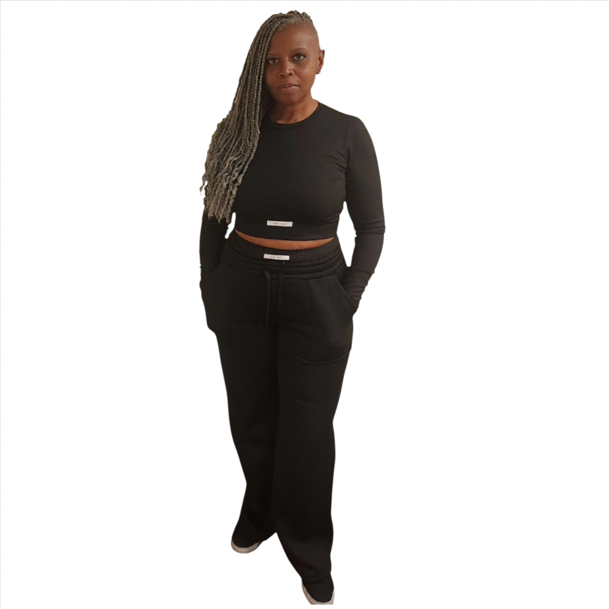 Ribbed Top and Double Waist Wide Leg Set