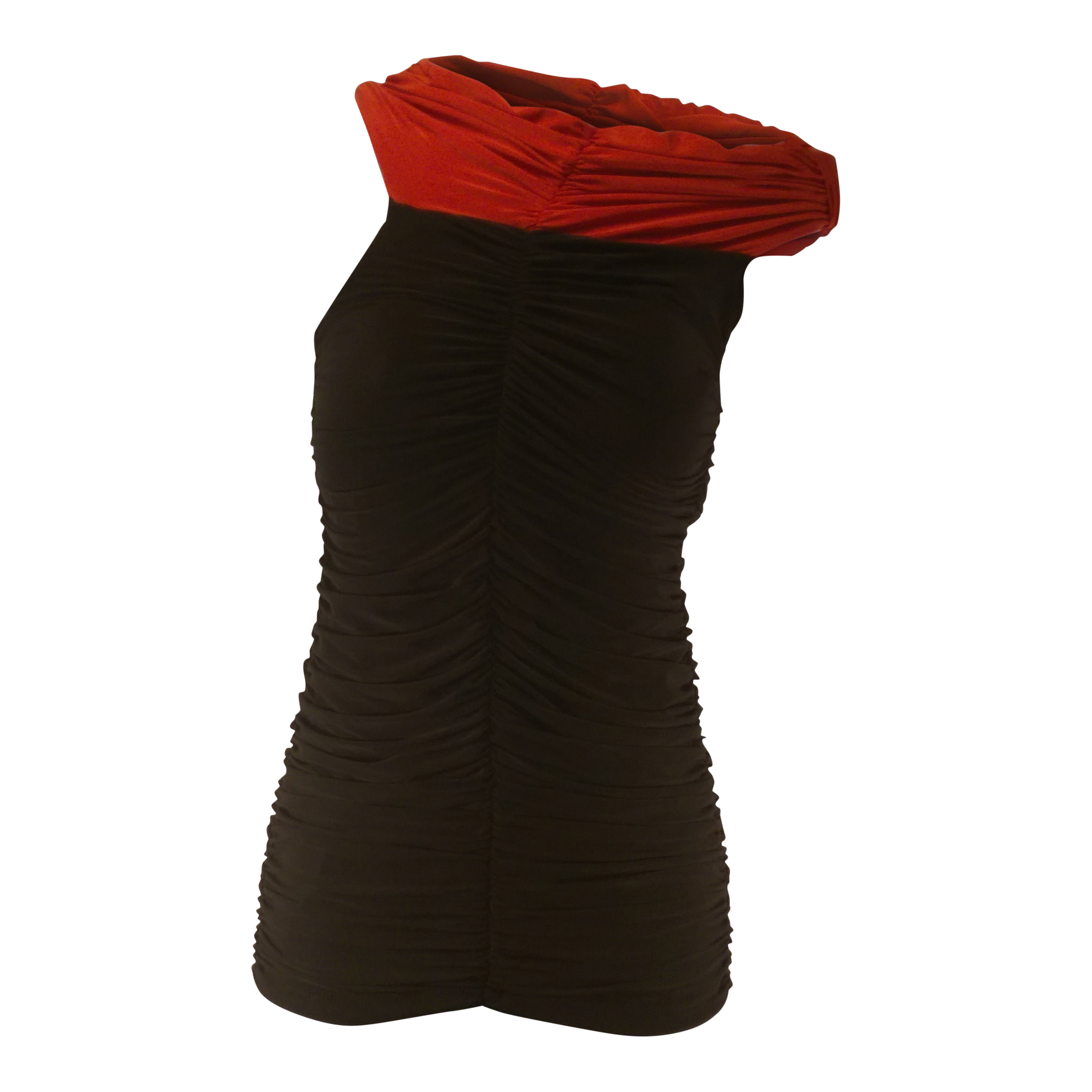  Off-Shoulder Gathered Front Short Sleev