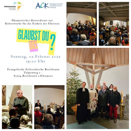 Ökumenischer Gottesdienst zur Gebetswoche für die Einheit der Christen in der Erlöserkirche Breitbrunn