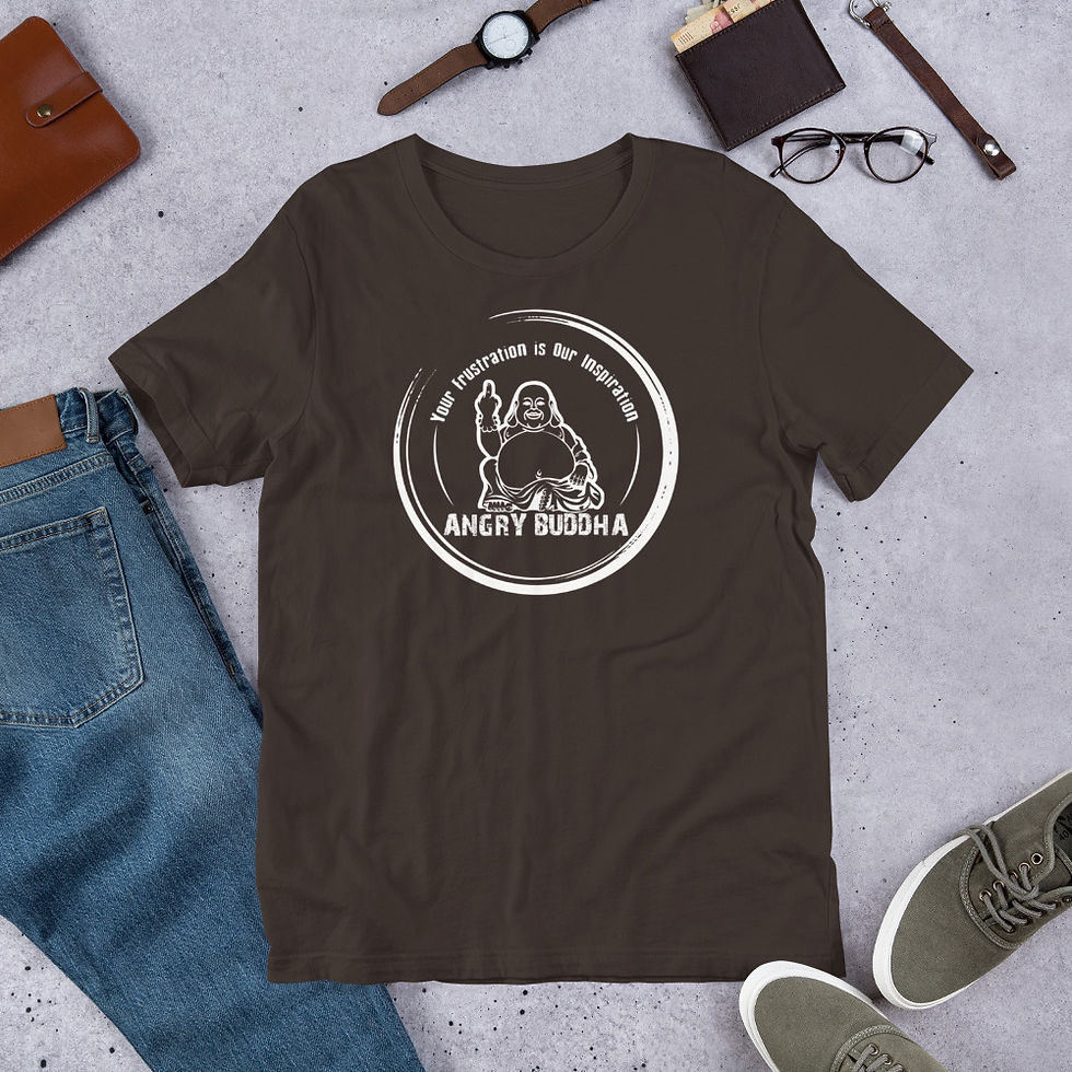 Thumbnail: Angry Buddha Logo Short-Sleeve Unisex T-Shirt