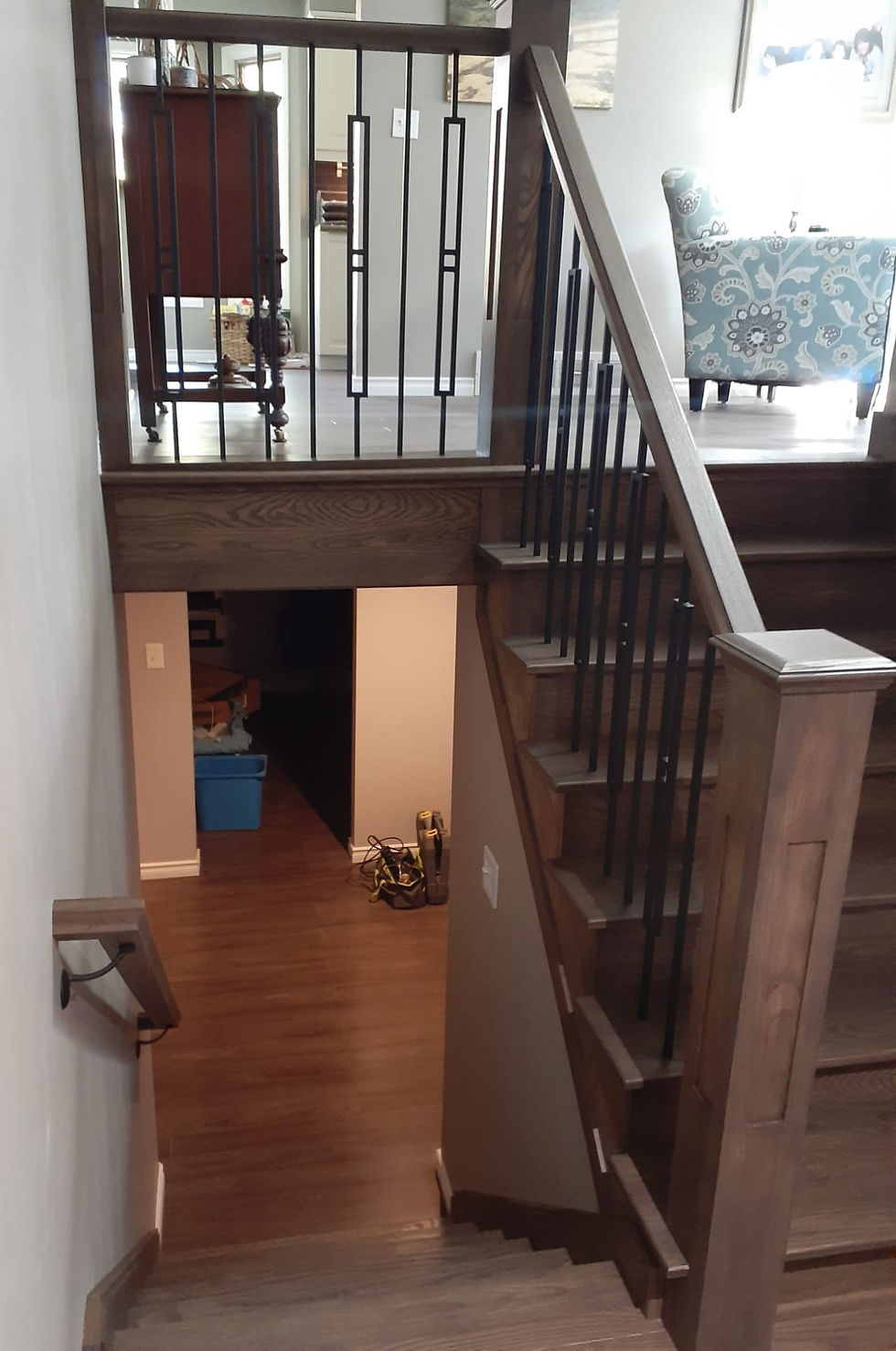 Raised Ranch Stair and Rails Reno